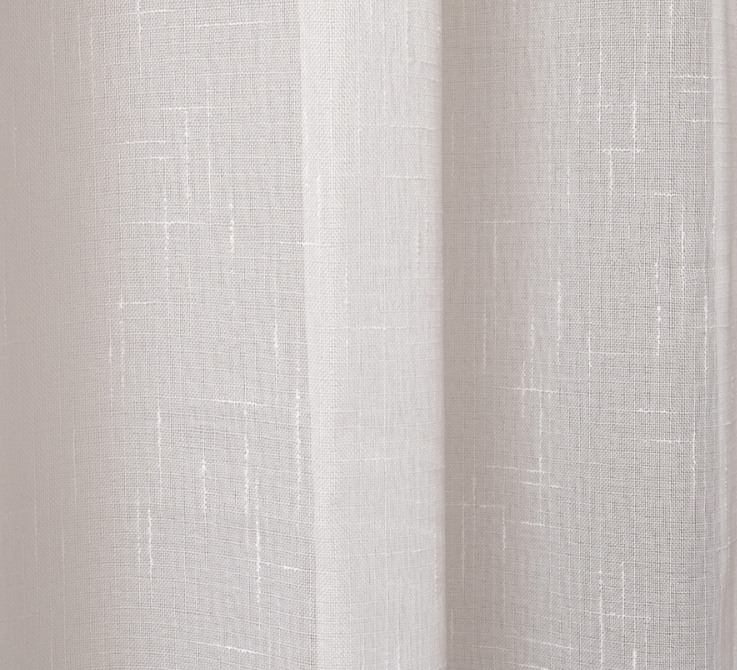 Visillo Lino Blanco Liso