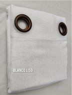 Visillo Lino Blanco Liso